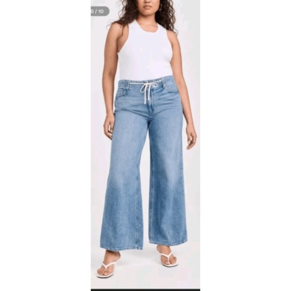 Paige‎ Jeans Zoey Waist Tie Ankle Wide Leg Sz 30 Vintage-Inspired 90s Denim NWT